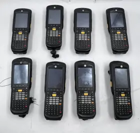 Mc9596-kdaeab00100 Motorola Lot Of 8 Mc9596 Handheld Mobile Computer Barcodescanners With Batteries