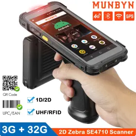 Ipda086uhf Munbyn Android 11 Handheld Barcode Scanner 2d/1d/qr/rfid Rugged Mobile Computer