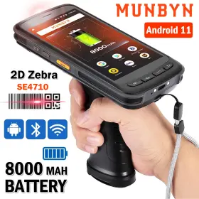 Ipda087 Munbyn Android 11.0 Barcode Scanner 8000mah Mobile Computer Zebra Engine