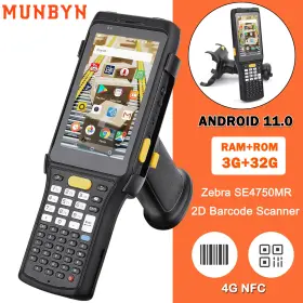 Ipda088p-2dm-bk-us Munbyn Android 11.0 Barcode Scanner 2d Mid Range Zebra 4750mr Inventory