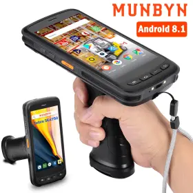 Mu-ipda056b-1d-2ds Munbyn Android 8.1 Barcode Scanner Zebra 1d/2d/qr With 8000mah Battery