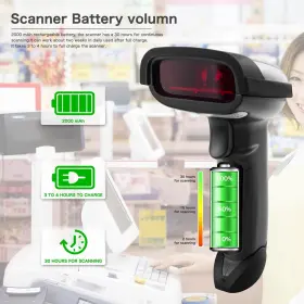 Netum 607885672089 Wireless Barcode Scanner 2 In 1 2.4g And Usb Wired 1d Laser Bar #2