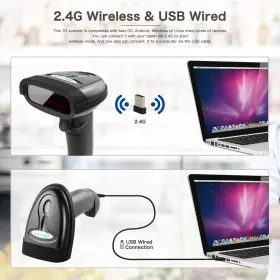 Netum 607885672089 Wireless Barcode Scanner 2 In 1 2.4g And Usb Wired 1d Laser Bar #3
