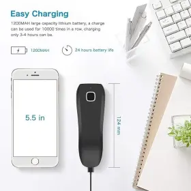 C990 Netum Bluetooth Mini 2d Barcode Scanner Pocket Wireless Qr Code Brand New #2