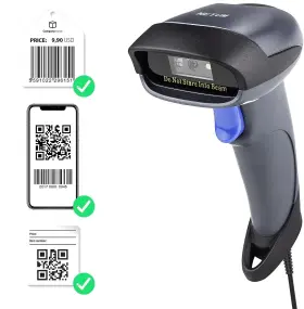 Nt-m5 Netum 2d Barcode Scanner With Stand Usb 2.0 Wired Qr Code Imager Automatic Reader