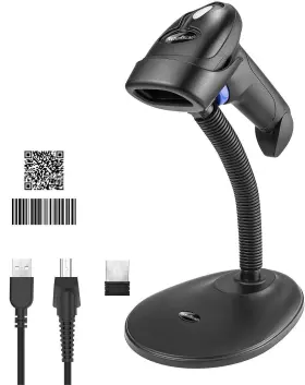 Netumscan 760354550728 Wireless 1d 2d Barcode Scanner With Stand Portable Automatic Qr Cod