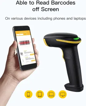 Bs01002 Officelab Barcode Scanner 1d Wireless Screen Scanning With Smart Base #3