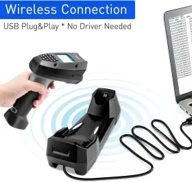 7106t Onewscan 1d 2d Wireless Barcode Scanner Portable Inventory With Chargi #2