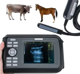 Ovovo 313044833801 5.5 Inch Portable Handheld Veterinary Scanner Machine With Rectal Probe Animals