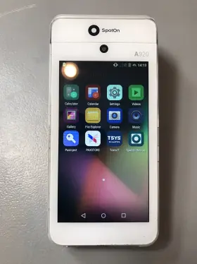 A920 Pax Spot On Card Scanner As Is No Charger