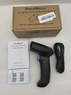 Tm-10b Pecumecu Bluetooth 1d&2d Barcode Scanner 3-in-1 Wireless Usb Qr Data Matrix Scan