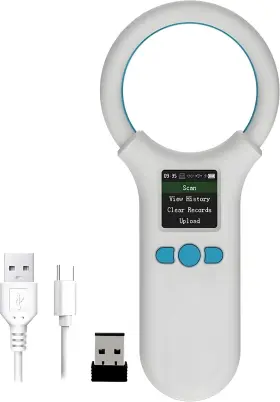 Rabitpos 643375854825 Pet Microchip Scanner Bluetooth Animal Tags Reader With 1.44ftft Tft Display S