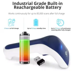As3500 Scanavenger 1d Wireless Bluetooth Barcode Scanner 3-in-1 Handheld Usb Reader