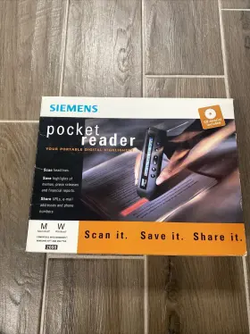 Siemens 691103100010 New Open Pocket Reader With Cords / Cables And Batteries