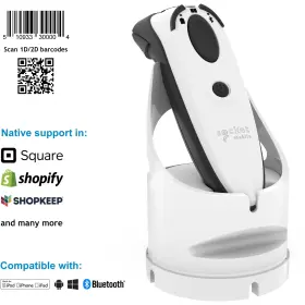 Cx3783-2543 Socket Mobile Durascan D740 Universal Barcode Scanner White And Charging