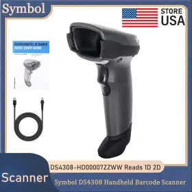 Ds4308-hd00007zzww Symbol Zebra Ds4308-hd Handheld Usb 2d Barcode Scanner