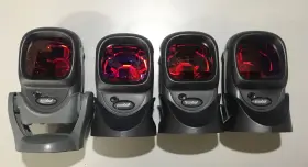 Ls9203-sr11007nswr Symbol Lot Of 4x Motorola Ls9203 Barcode Scanner With Stands