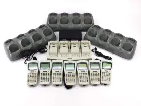 Pdt6100 Symbol Portable Data Terminals - Lot Of 7 With Base Chargers As Is