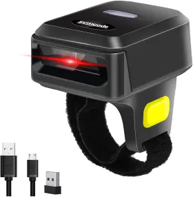 Symcode 445026210270 Bluetooth Ring 1d 2d Qr Barcode Scanner Wearable Wireless Finger Mini Bar Code