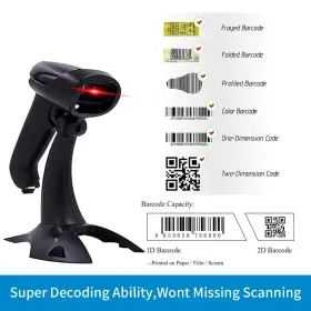 Symcode 719986640918 Wireless 2d Qr Barcode Scanner With Stand 2.4ghz And Usb Wired Reader H #3