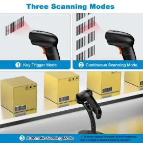 Symcode 719986640949 Bluetooth Barcode Scanner With Stand 2.4g Wireless And Usb 2d Qr Handheld Barco #3