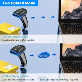 Symcode 719986953452 Wireless Bluetooth Barcode Scanner 3-in-1 And Usb Wired 2.4 #2