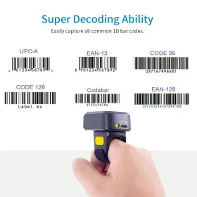 Symcode 791533381413 Portable Ring Bluetooth Barcode Scanner Wireless 2.4ghz &usb Wired 3 In 1 Con #2