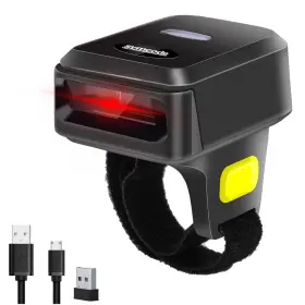 Symcode 791533381413 Portable Ring Bluetooth Barcode Scanner Wireless 2.4ghz &usb Wired 3 In 1 Con