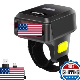 B08k2pg92p Symcode Ring Bluetooth Barcode Scanner Wireless 2.4g And Usb Wired - 3 In 1 Connectivity