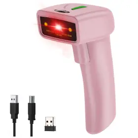 Mj-1400-2 Symcode 1d Handheld Laser Barcode Scanner 2.4ghz Wireless Usb 2.0 Wired Rechargeable