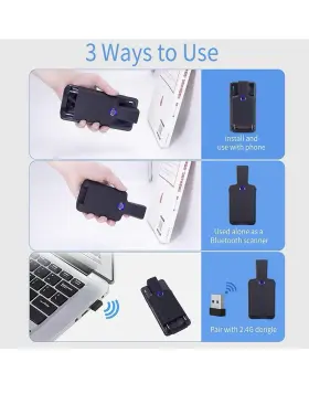 Mjr70-1-1usb Symcode Mjr70 Wireless 2d Barcode Scanner Bluetooth Usb 2.4g