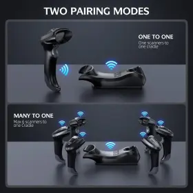 Teemi 954309998909 Qr Bluetooth Barcode Scanner With Wall Mountable Usb Charging Cradle #3