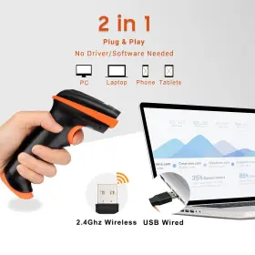 Tera 262380670860 Barcode Scanner Wireless And Wired With Battery Level Indicator 1d 2d Qr #3