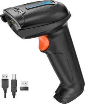Tera 262380670907 Barcode Scanner Wireless 1d Versatile 2-in-1 2.4ghz Usb 2.0 Wired