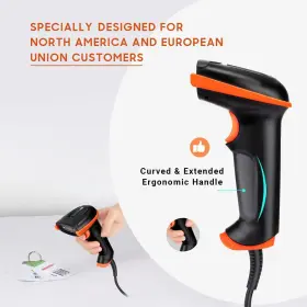 Tera 262380672116 Upgraded Usb Laser 1d Barcode Scanner With Stand Wired Officially Certified D #2