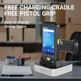 Tera 262380673274 Android Barcode Scanner Mobile Computer With Charging Cradle Pistol Grip 1d #3