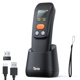 Tera 262536820408 Barcode Scanner Wireless Portable 1.4 Inch Large Lcd Screen 1200mah Battery