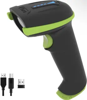 Tera 5100 Gn Us Wireless Barcode Scanner 2.4ghz Usb Wired 1d Laser Rechargeable Green