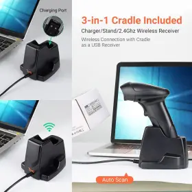 Tera 692232251581 Wireless 1d 2d Qr Barcode Scanner With Usb Charging Base Handheld Bar Code Re #2