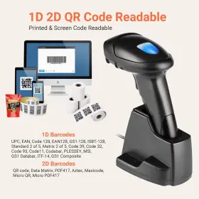 Tera 692232251581 Wireless 1d 2d Qr Barcode Scanner With Usb Charging Base Handheld Bar Code Re #3