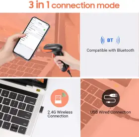 Tera 705353589799 Wireless 2d Qr Barcode Scanner With Stand 3 In 1 Compatible Bluetooth #2