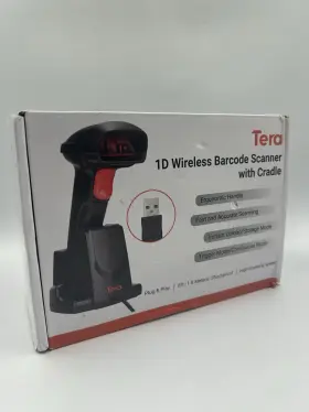 Tera 712317326833 New 1d Wireless Barcode Scanner Usb Cradle Charging Base Handheld