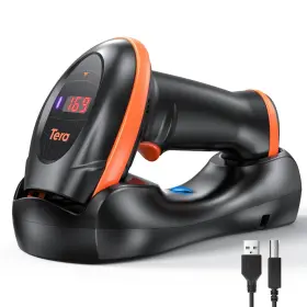 B08q879ysn Tera Pro Series Wireless 1d 2d Qr Barcode Scanner With Cradle Display Counting S