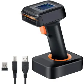 Tera Hw0006 Pro 1d 2d Qr Wireless Barcode Scanner With Display Screen Battery Level
