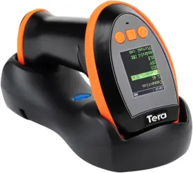 Hw0009-us Tera Barcode Scanner Wireless With Screen Pro 1d 2d Qr Charging Keypad