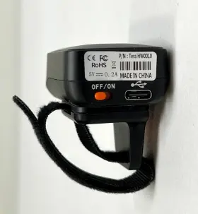 Hw0010 Tera Wireless 1d / 2d Qr Ring Wearable Finger Barcode Scanner Adjustable Tested #2 Hw0010 Tera Wireless 1d / 2d Qr Ring Wearable Finger Barcode Scanner Adjustable Tested #2