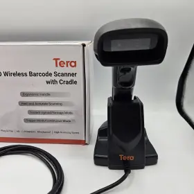 Tera-hw0005-bk-us Tera Hw0005 - 1d 2d Qr Wireless Barcode Scanner With Cradle Black 2.4g New Open #3