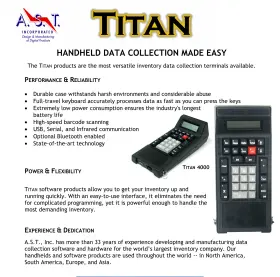 4000-101193 Titan 001353 A.s.t. Inventory Data Collection Terminal No Battery
