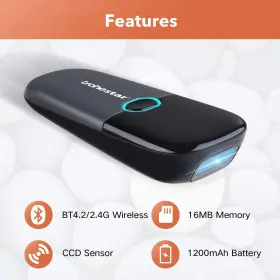 Trohestar 700401126193 Wireless Barcode Scanner Support Bluetooth 2.4ghz Usb Connection 1d #2