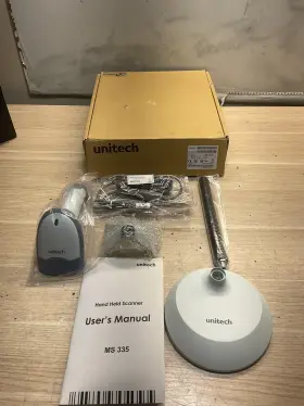 Unitech Ms335-1g New Barcode Hand Held Scanner Wired Blue/white/jua2628